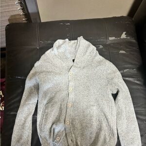 Express Light Gray Shawl Collar Cardigan